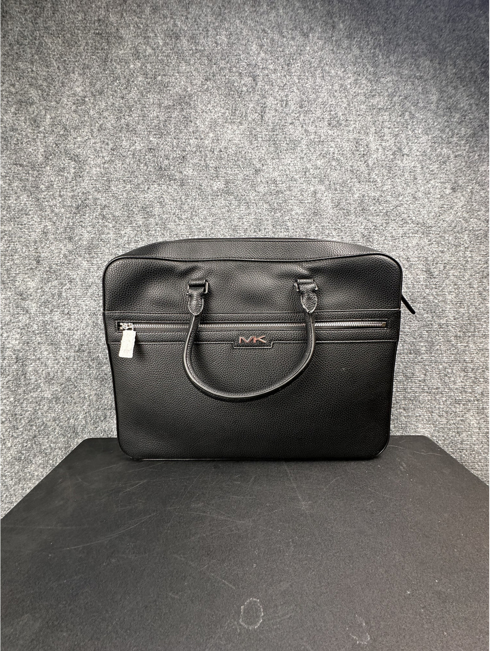 Michael Kors Black Leather Laptop Briefcase